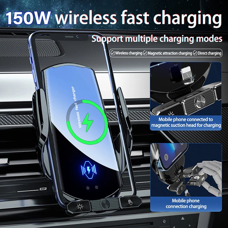 Support magnétique de téléphone avec chargeur sans fil pour voiture