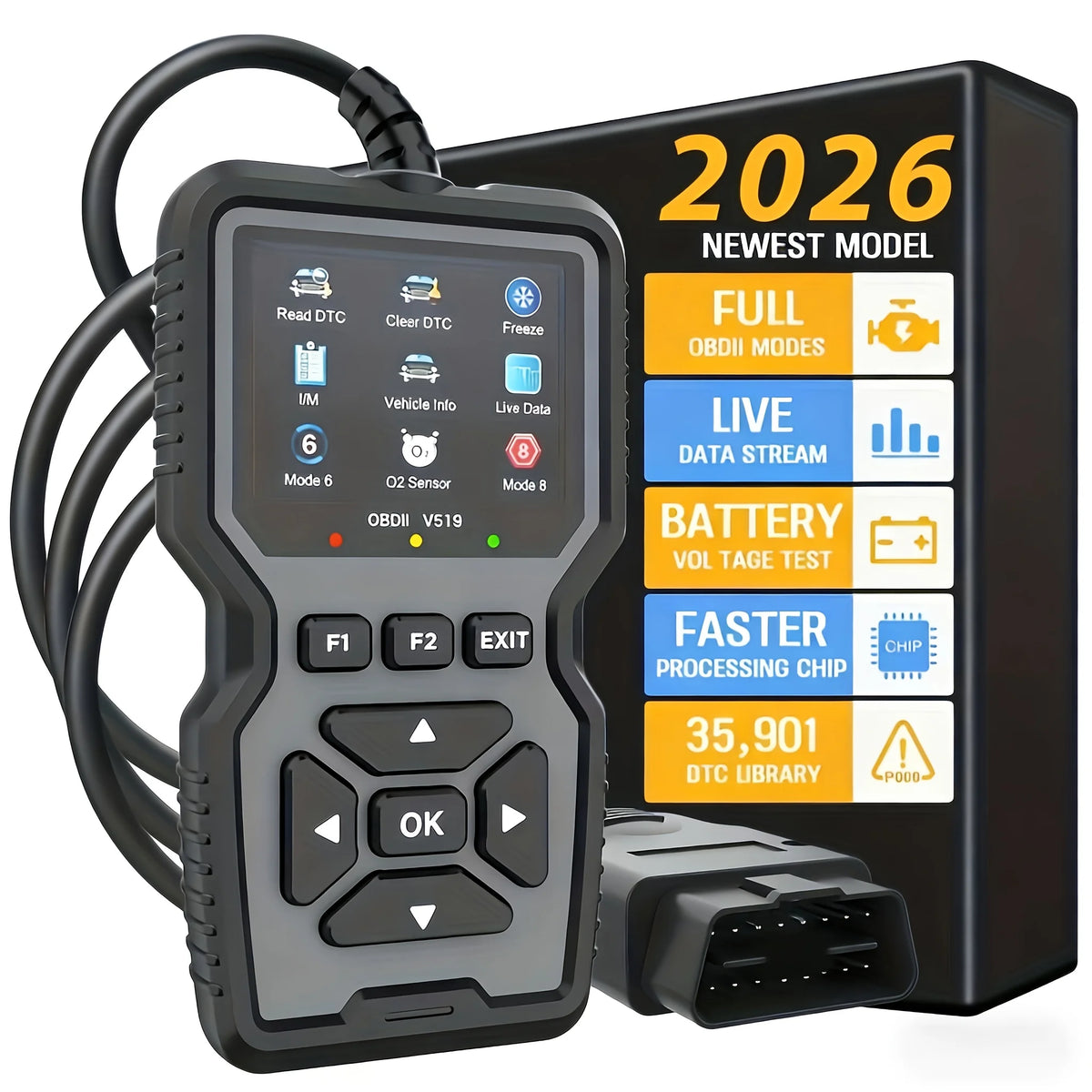 V519 – Scanner OBD2 professionnel pour diagnostic automobile