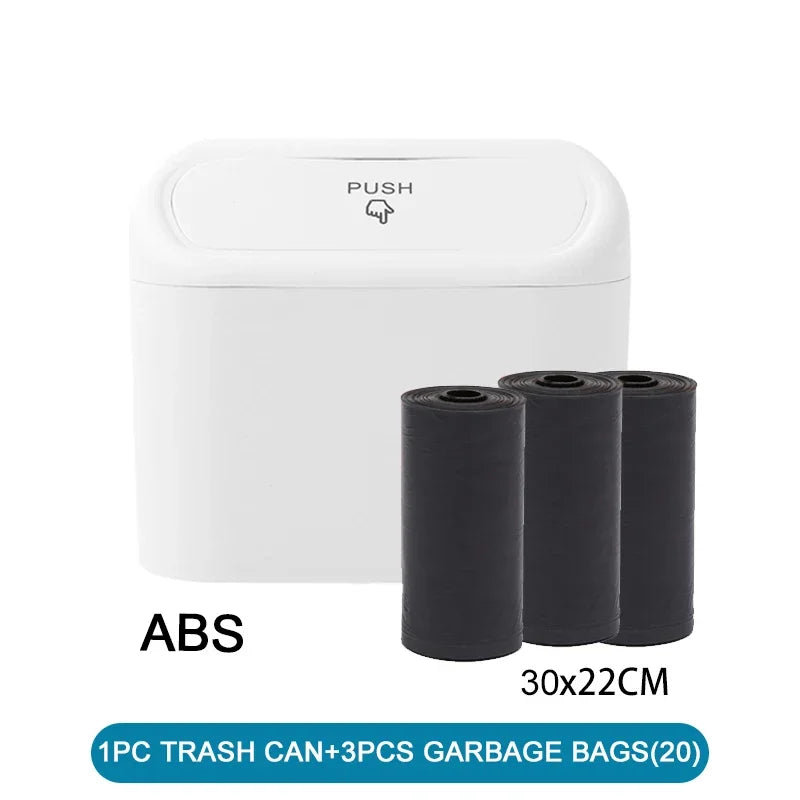 🗑️ Poubelle de voiture compacte avec couvercle – Velora