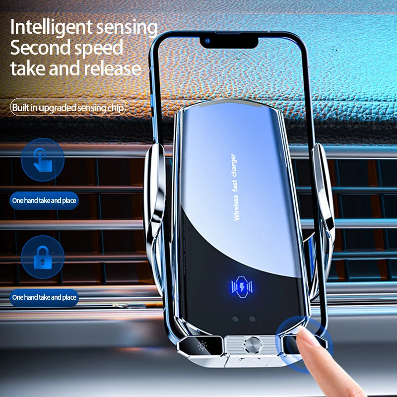 Support magnétique de téléphone avec chargeur sans fil pour voiture