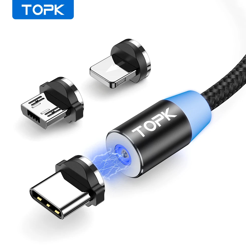 Câble de charge magnétique 3-en-1 TOPK