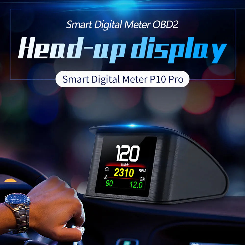 HUD P10 Pro OBD2 – Affichage tête haute intelligent