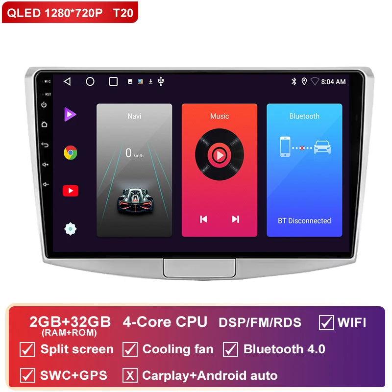 Android 16 CarPlay Auto 4G WiFi – Autoradio multimédia GPS pour Volkswagen