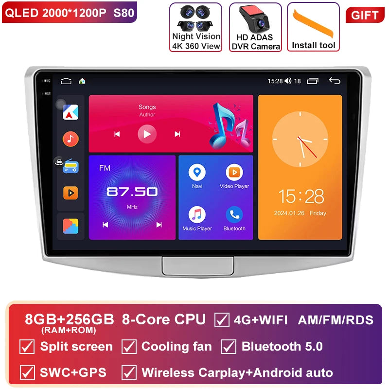 Android 16 CarPlay Auto 4G WiFi – Autoradio multimédia GPS pour Volkswagen