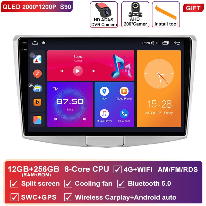 Android 16 CarPlay Auto 4G WiFi – Autoradio multimédia GPS pour Volkswagen