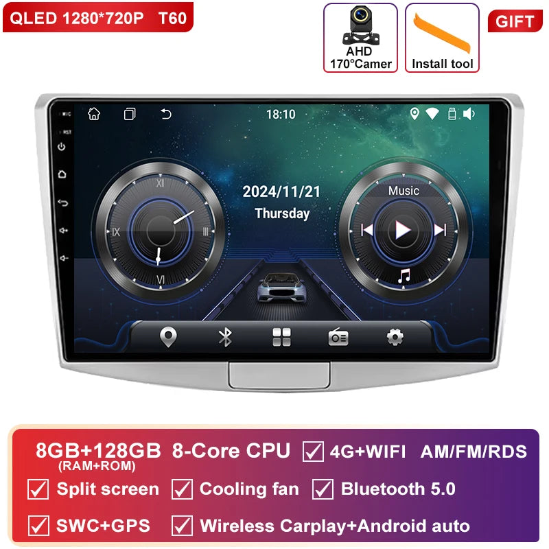 Android 16 CarPlay Auto 4G WiFi – Autoradio multimédia GPS pour Volkswagen