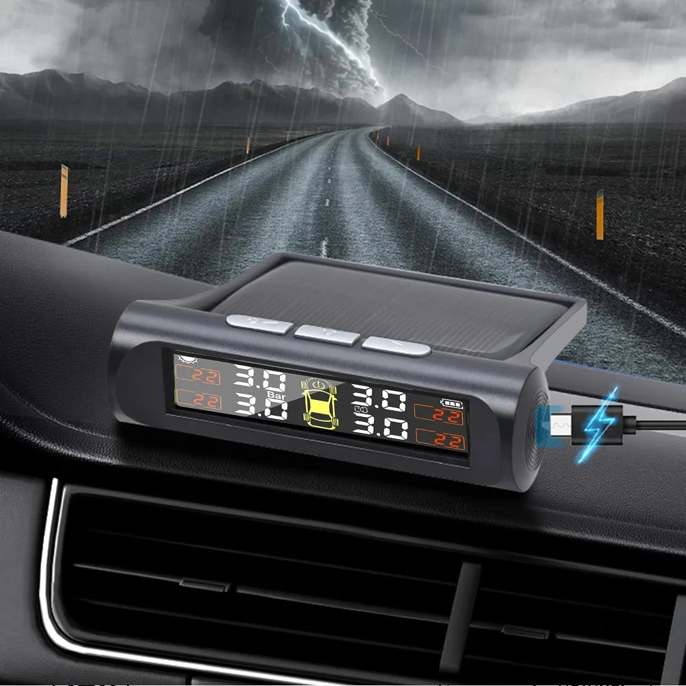 lTPMS Solar Tire Pressure Sensor – Système de surveillance de la pression des pneus
