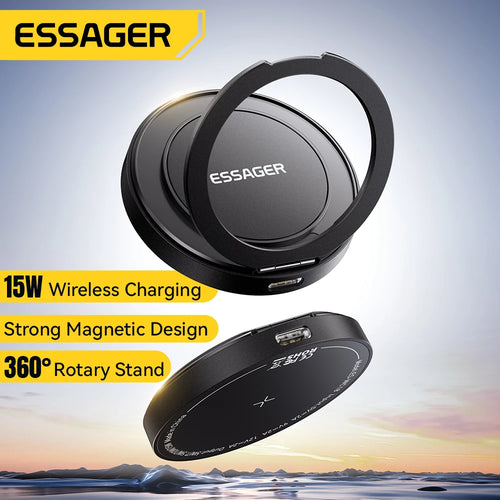 Chargeur sans fil magnétique Essager 15 W avec support