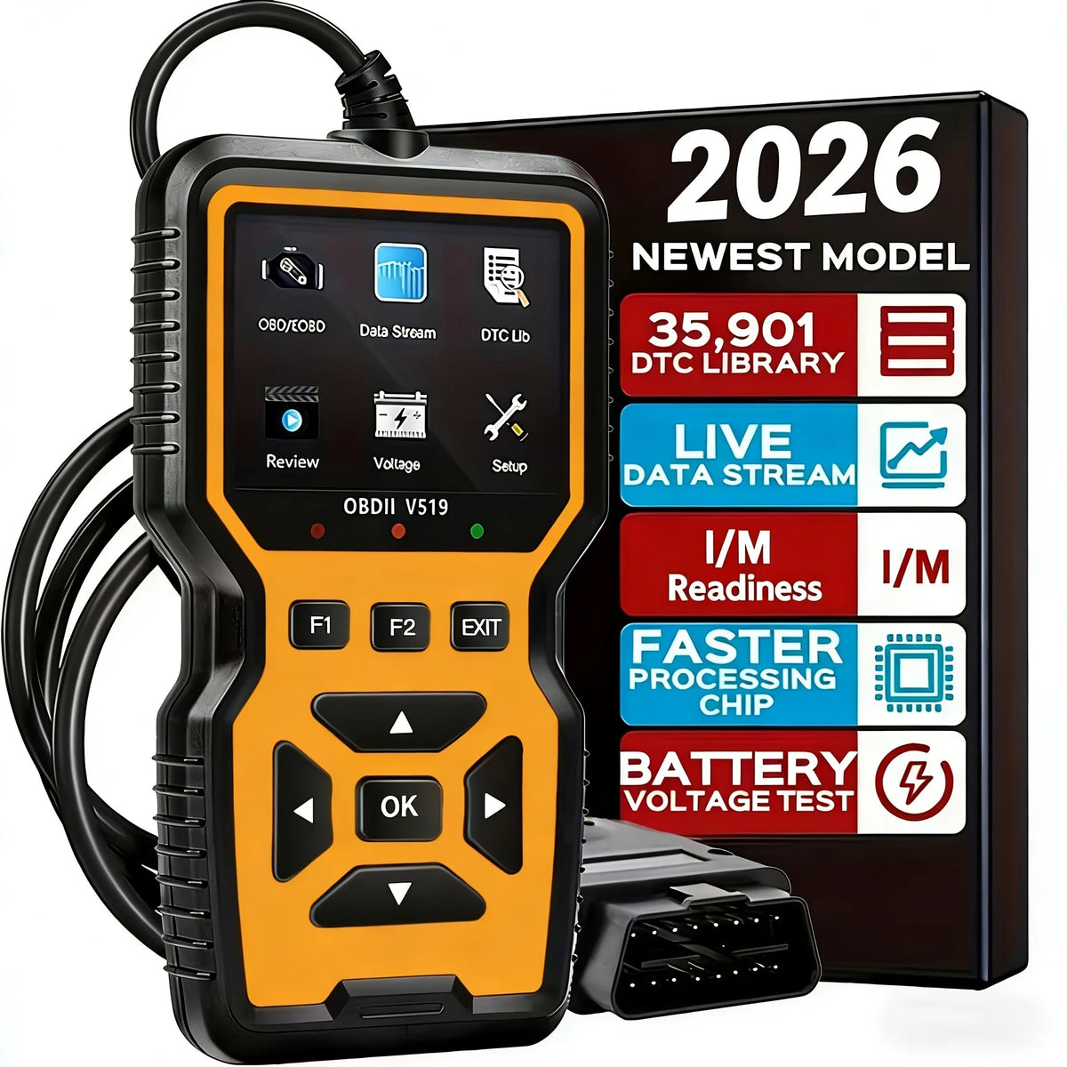 V519 – Scanner OBD2 professionnel pour diagnostic automobile