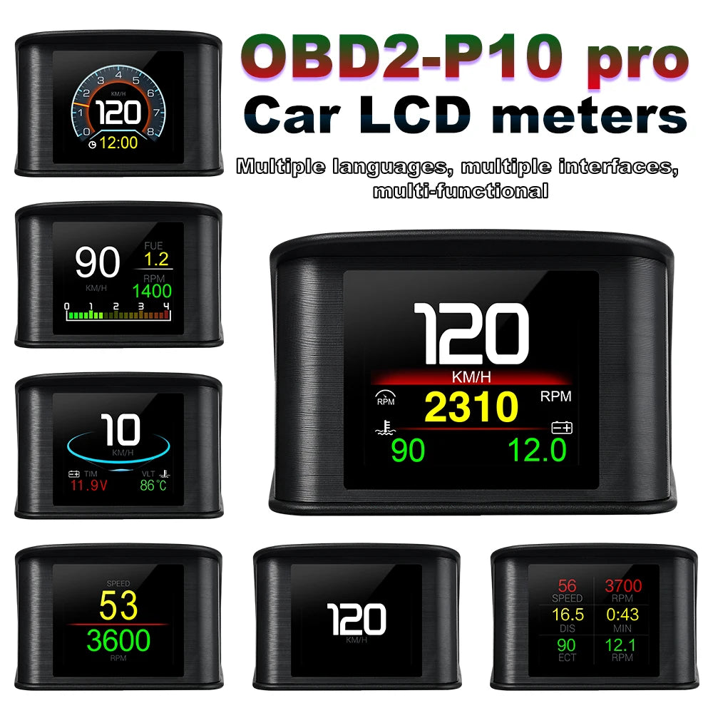 HUD P10 Pro OBD2 – Affichage tête haute intelligent