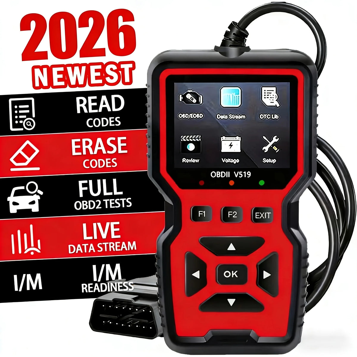 V519 – Scanner OBD2 professionnel pour diagnostic automobile