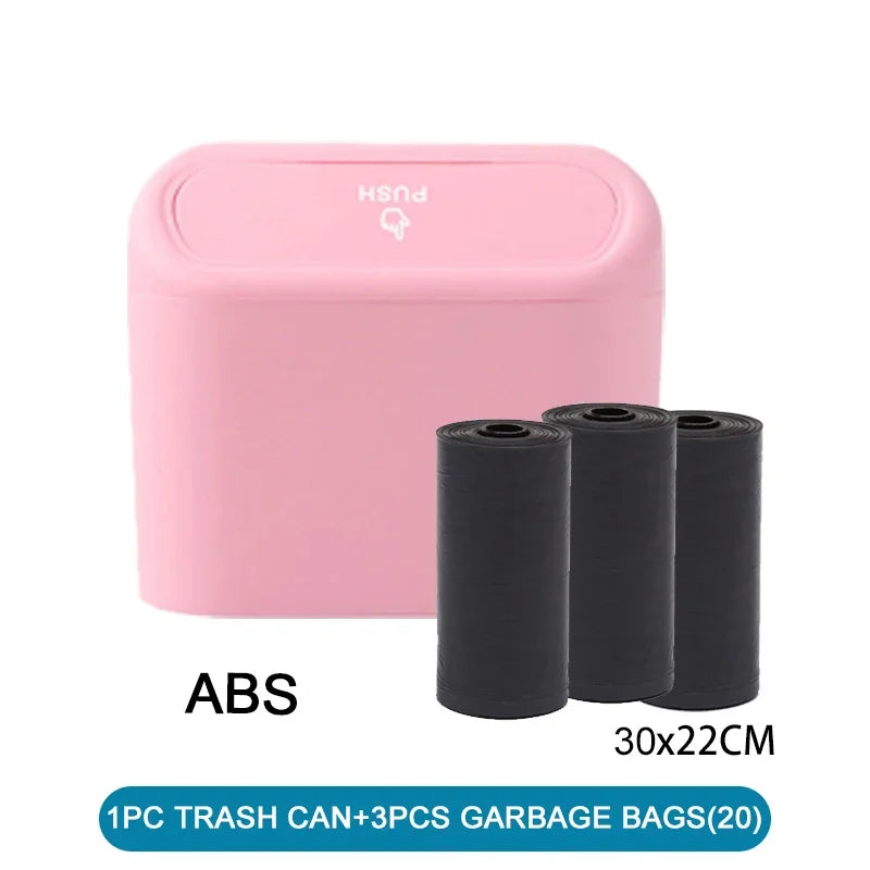 🗑️ Poubelle de voiture compacte avec couvercle – Velora