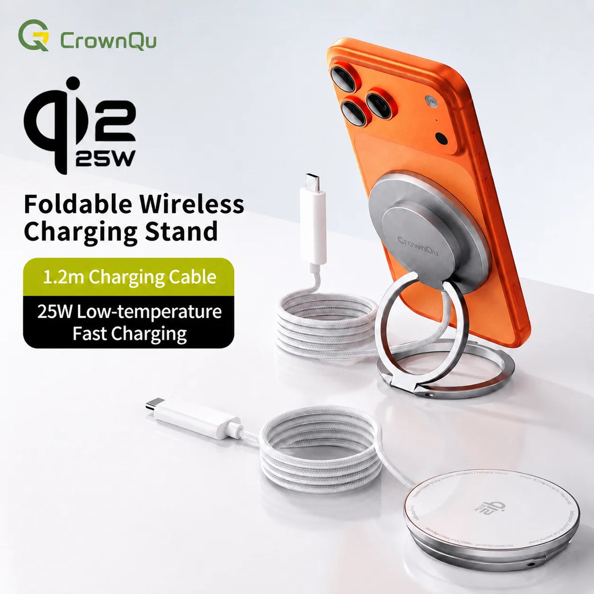 Support de charge sans fil magnétique Qi2.2 25 W