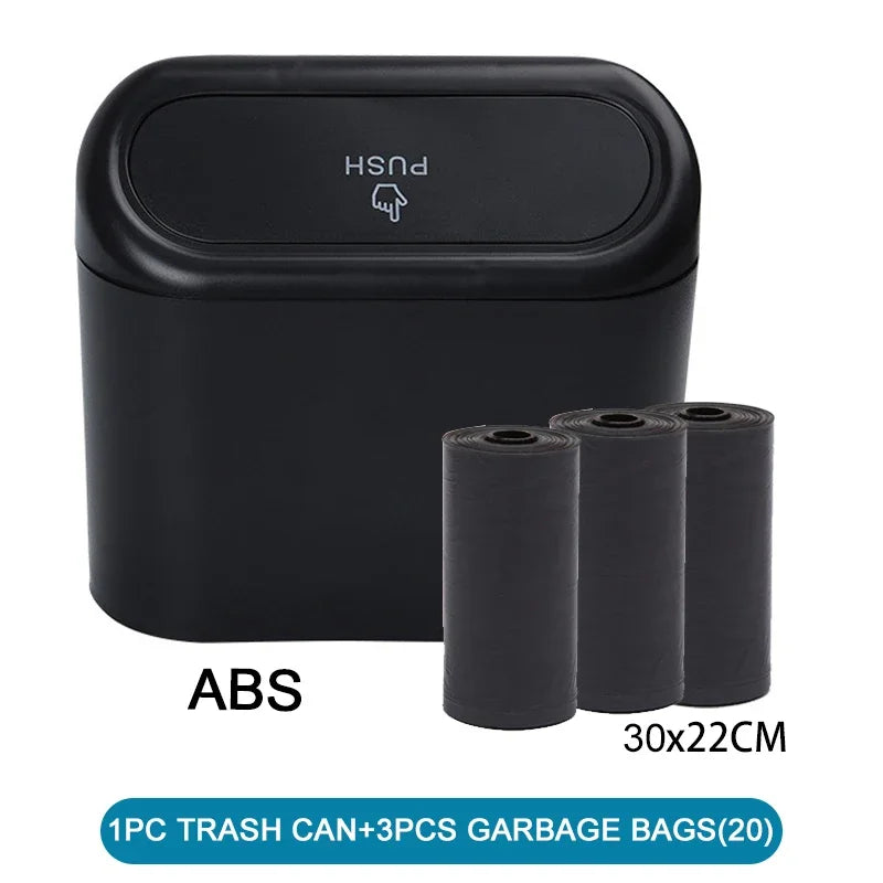 🗑️ Poubelle de voiture compacte avec couvercle – Velora