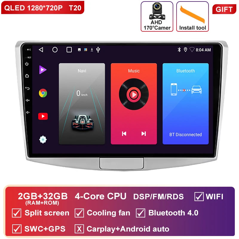 Android 16 CarPlay Auto 4G WiFi – Autoradio multimédia GPS pour Volkswagen