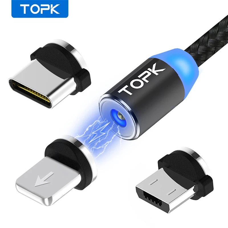 Câble de charge magnétique 3-en-1 TOPK
