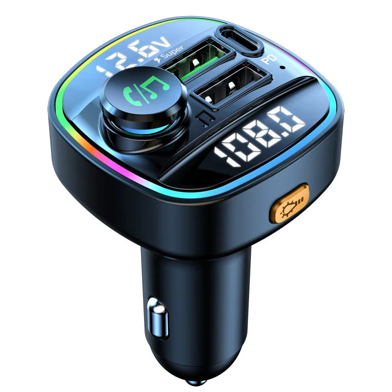 Transmetteur FM Bluetooth 5.0 – Kit mains libres avec lecteur MP3 & charge rapide 22,5 W
