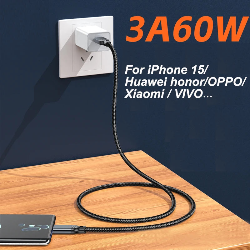 Câble USB-A vers USB-C 10 Gbit/s – Charge rapide 60 W