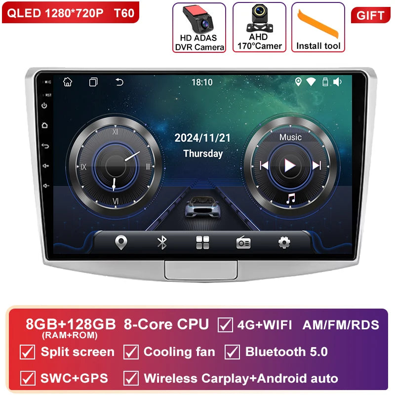 Android 16 CarPlay Auto 4G WiFi – Autoradio multimédia GPS pour Volkswagen