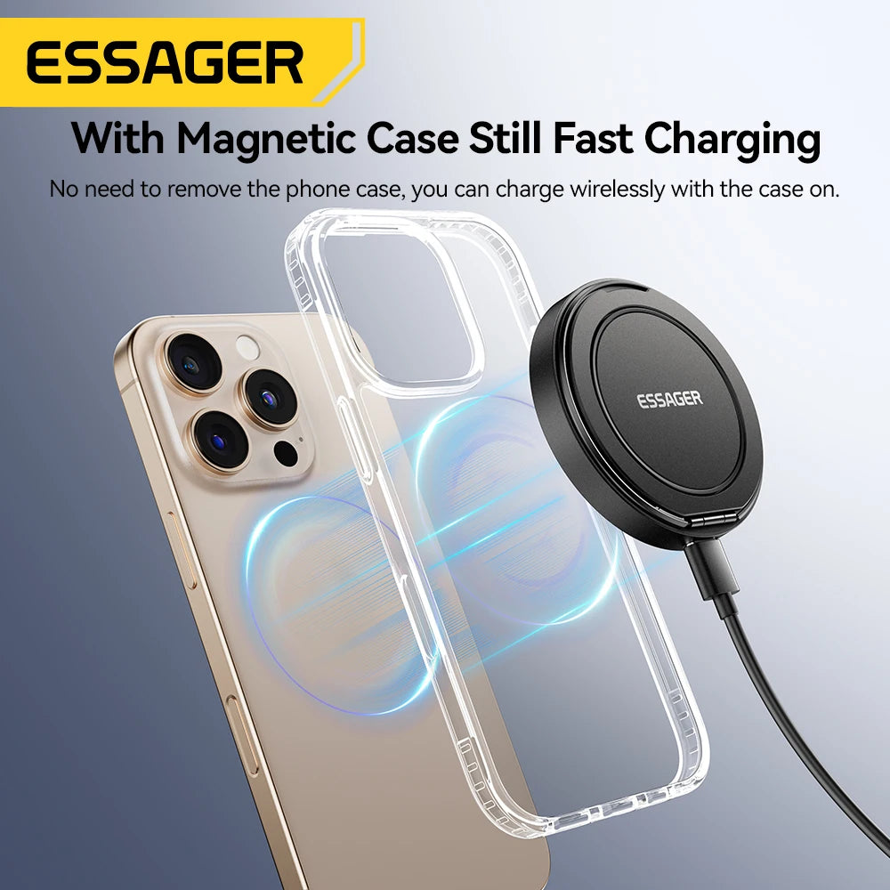 Chargeur sans fil magnétique Essager 15 W avec support