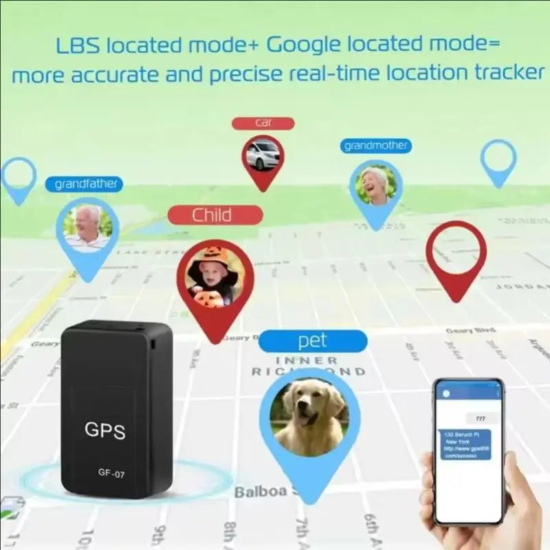 Mini Traceur GPS GF07 – Localisation pour voiture, moto et objets