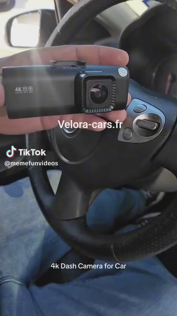 Dashcam Voiture 4K UHD – WiFi, GPS, Vision Nocturne & Surveillance Parking 24H