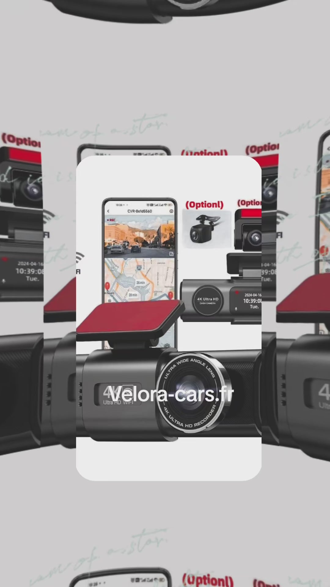 Dashcam Voiture 4K UHD – WiFi, GPS, Vision Nocturne & Surveillance Parking 24H